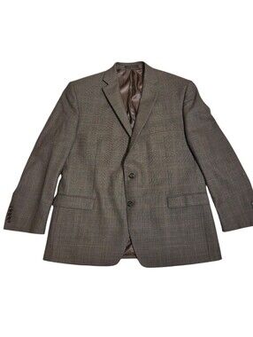 Lauren Ralph Lauren 100% Wool 48R Men's Blazer Sport Coat Gray Tan